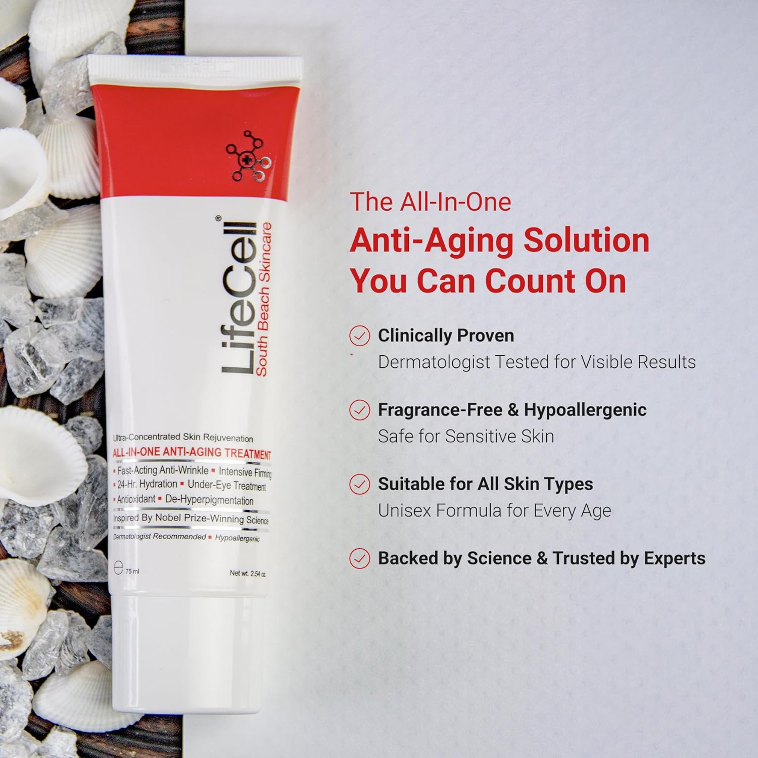 LifeCell Skin All in One Anti Aging Treatment 2.54 Oz